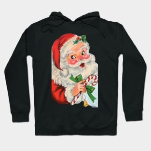 Retro Vintage Pink Santa Claus Hoodie